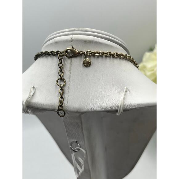 J. Crew Crystal Bouquet Glass Cubic Zirconia Metal Dangle Accents Necklace - Picture 5 of 11